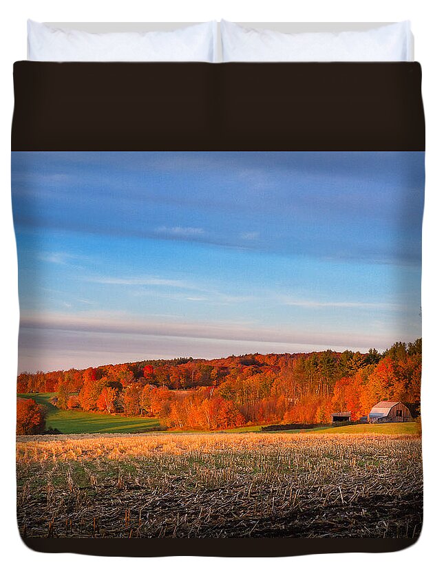 Fall Duvet Cover featuring the photograph New Hampshire Country by Robert Clifford