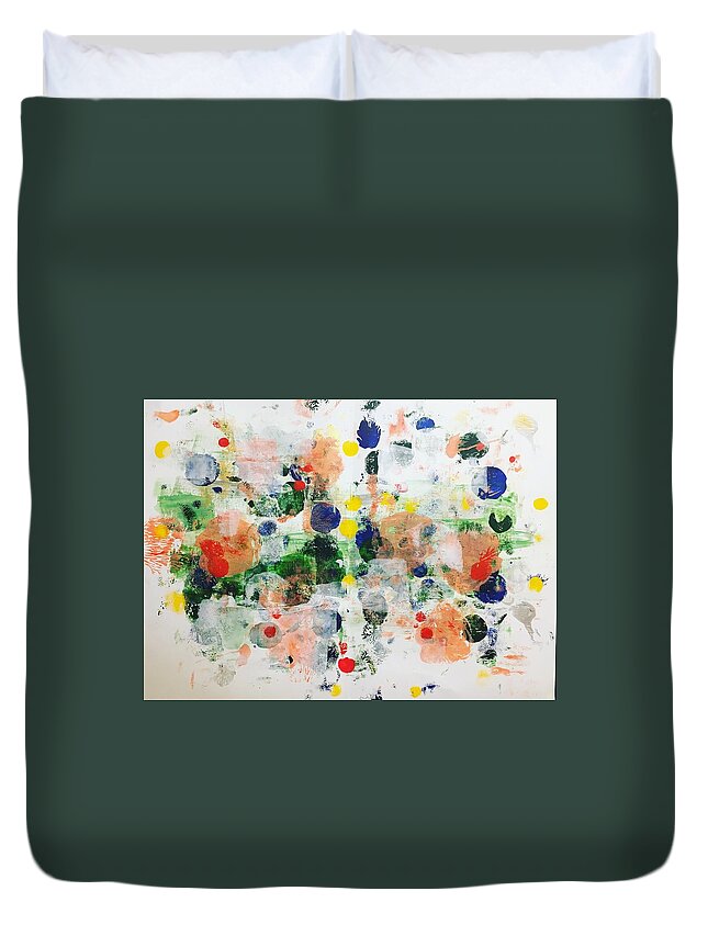 Abstract Duvet Cover featuring the painting New haven no 4 by Marita Esteva
