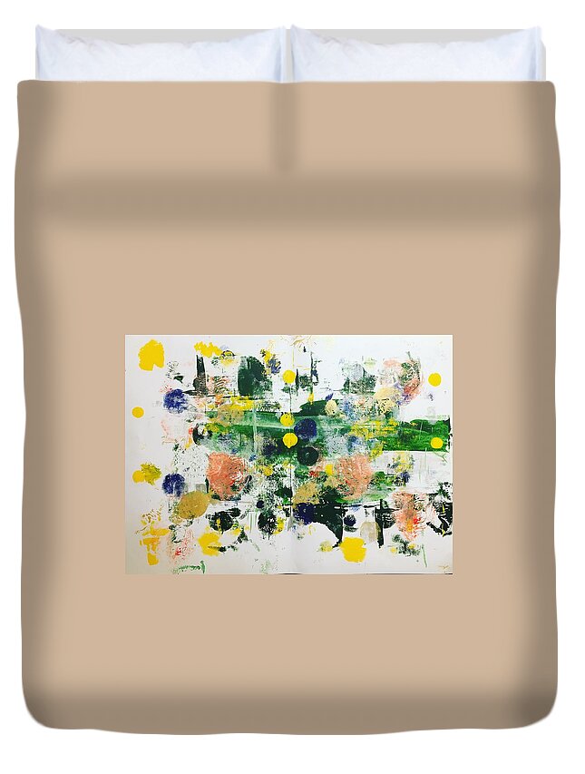 Abstract Duvet Cover featuring the painting New Haven no 5 by Marita Esteva