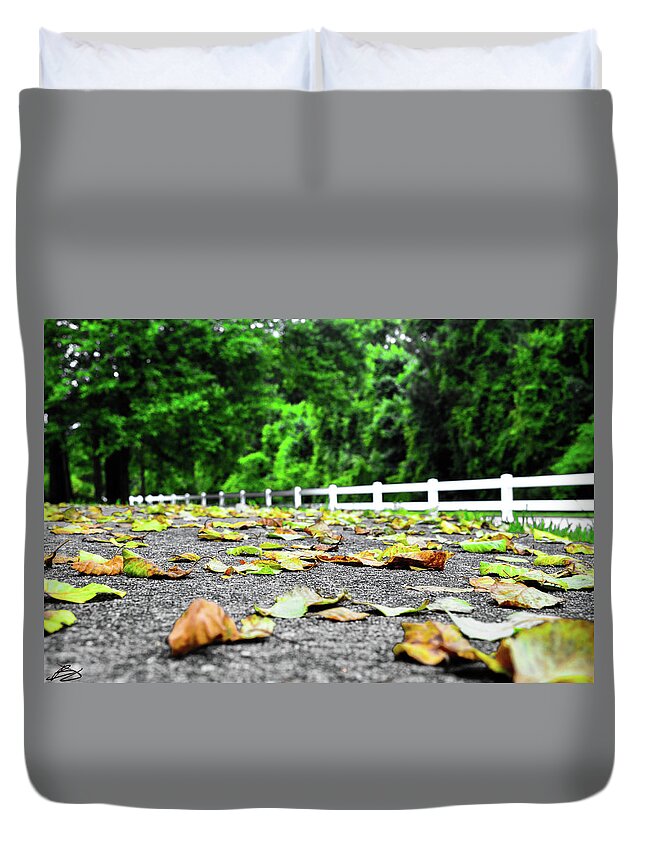 Leaves Duvet Cover featuring the photograph New Leaves by Bradley Dever