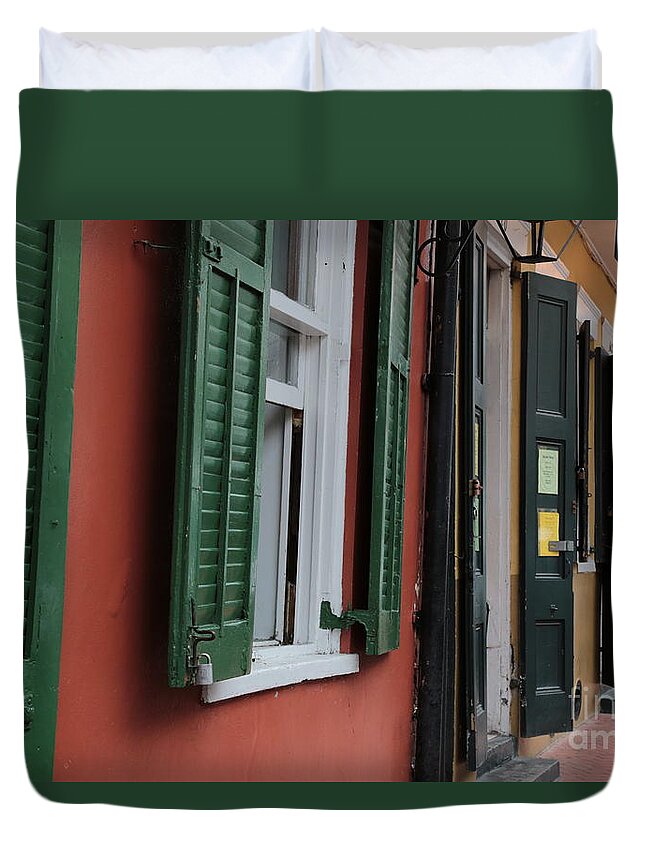 New Orleans Duvet Cover featuring the photograph New Orleans Doors by Carol Groenen