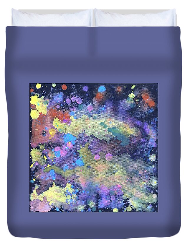 Brighter Duvet Cover featuring the painting New Year's Eve 2015 brighter by Phil Strang