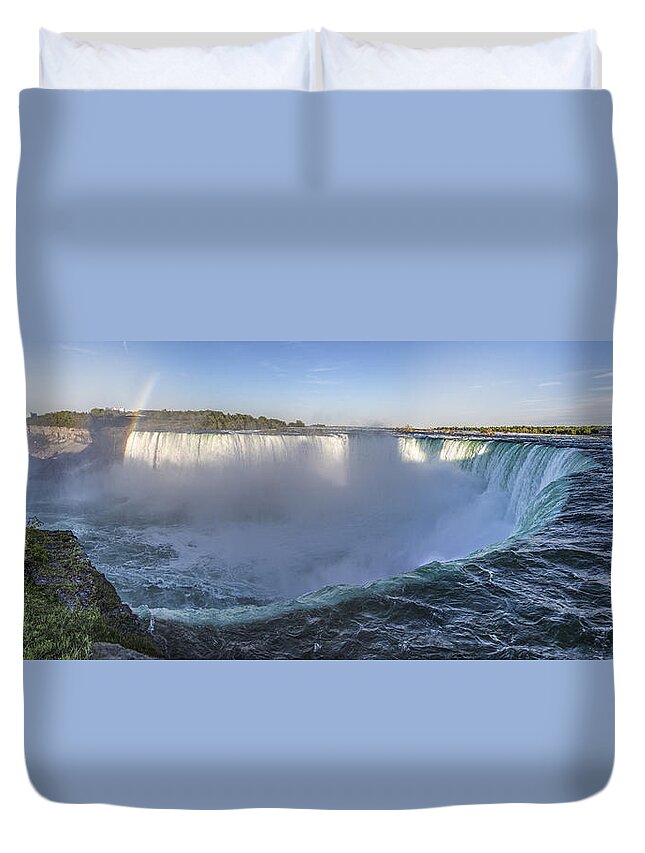 Niagara Falls Duvet Cover featuring the photograph Niagara Falls Day by John McGraw