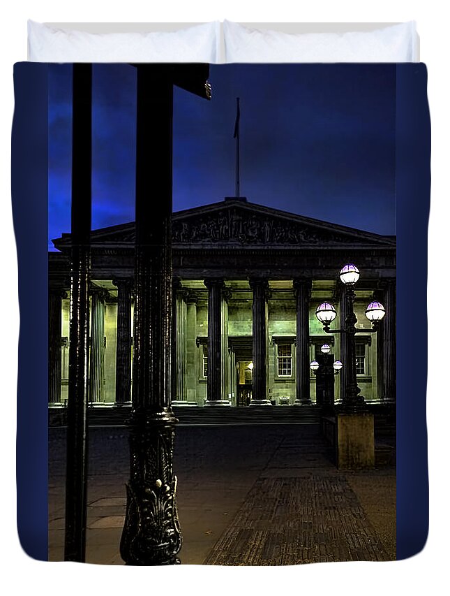 British Museum Duvet Cover featuring the photograph Night at the Museum by Jasna Buncic