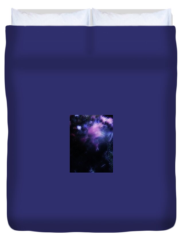 Image Created On Instagram Via @kmessmer53 Duvet Cover featuring the photograph Night Bloom by Kathleen Messmer