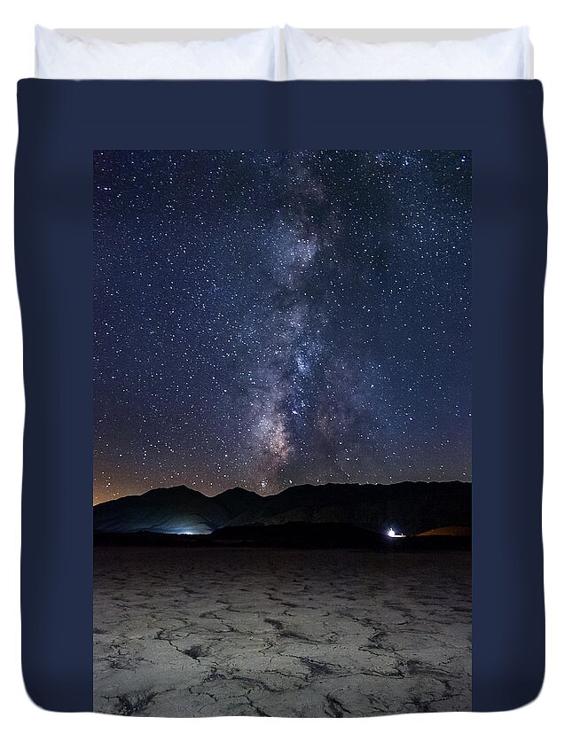 Night Duvet Cover featuring the photograph Night in the Desert by Cat Connor