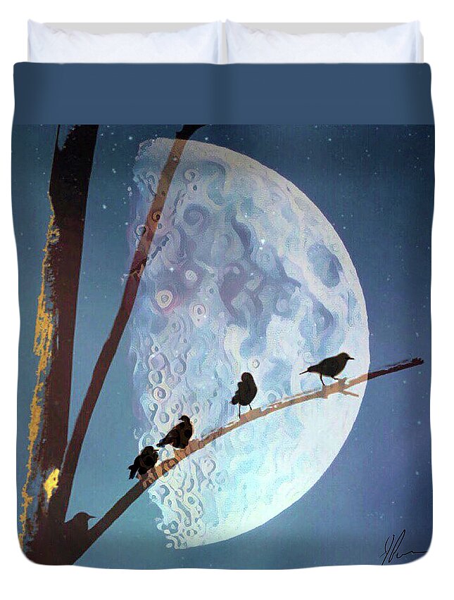 Birds Duvet Cover featuring the photograph Night by Jackson Pearson
