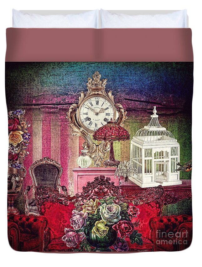 Nightingale Duvet Cover featuring the photograph Nightingale by Mo T