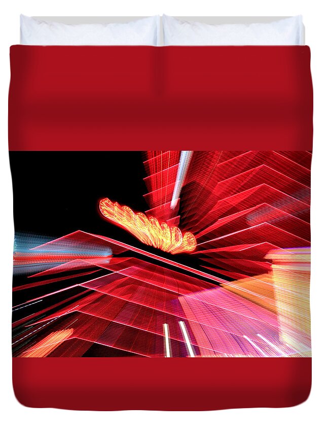 Night Duvet Cover featuring the photograph NightLight in Reno by Ross Lewis