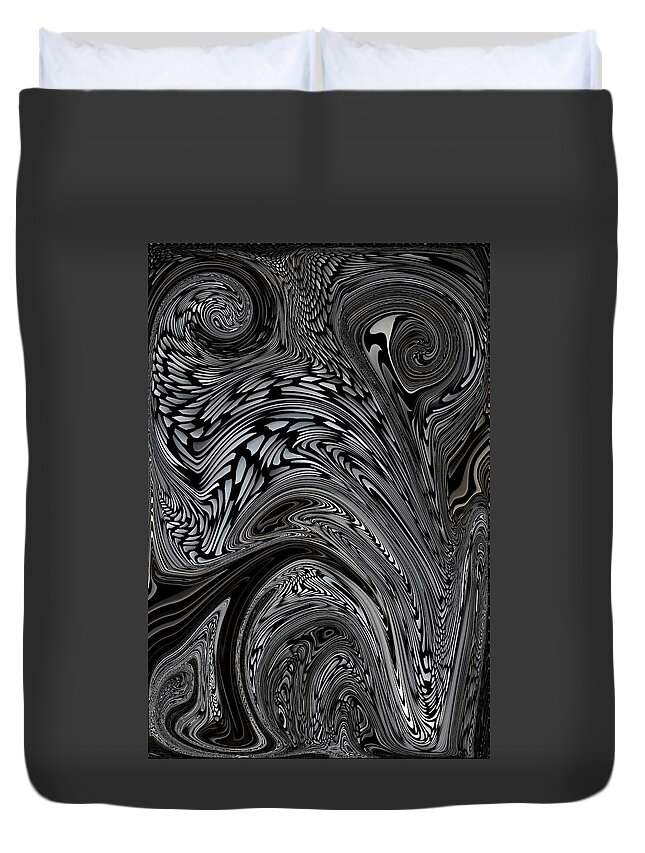 Black Duvet Cover featuring the photograph Nightmares by Cheryl Charette