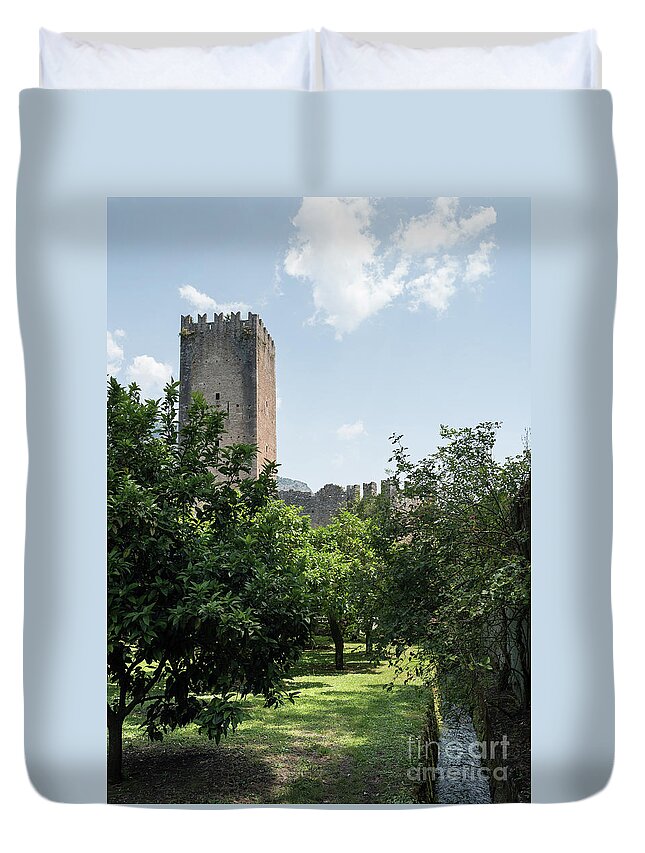Bamboo Duvet Cover featuring the photograph Ninfa Garden, Rome Italy 8 by Perry Rodriguez