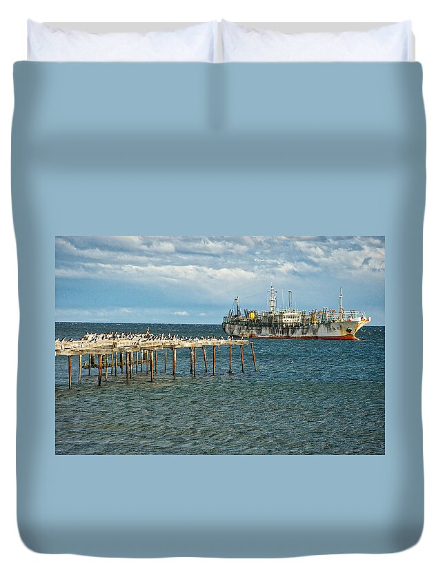 Punta Arenas Duvet Cover featuring the photograph Ning Tai 57 by Richard Gehlbach