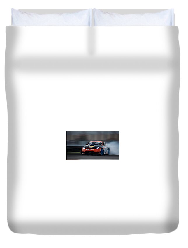 Nissan 370z Duvet Cover featuring the photograph Nissan 370Z by Mariel Mcmeeking