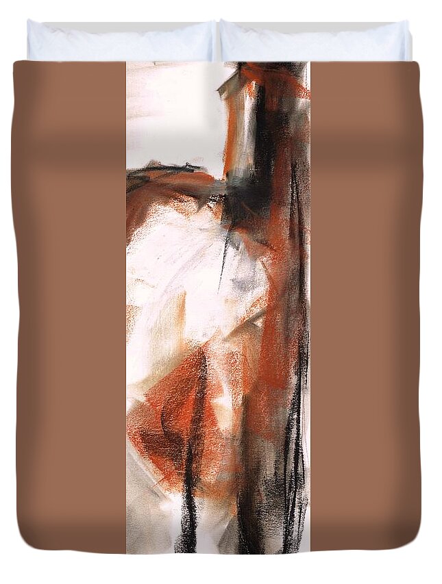 Equine Art Duvet Cover featuring the painting The Horse Within by Frances Marino