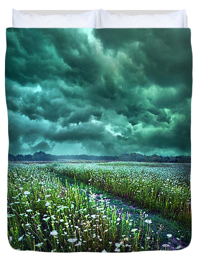 Storm Duvet Cover featuring the photograph No Way Out by Phil Koch