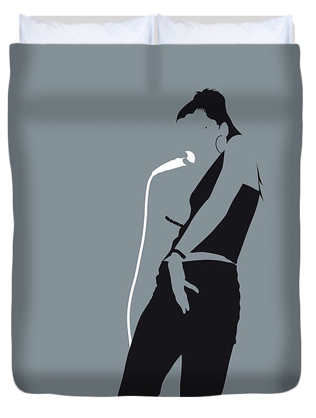 Nelly Duvet Cover featuring the digital art No077 MY Nelly Furtado Minimal Music poster by Chungkong Art