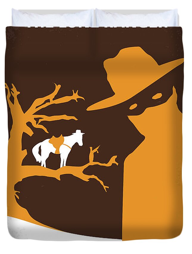 The Lone Ranger Duvet Cover featuring the digital art No202 My The Lone Ranger minimal movie poster by Chungkong Art
