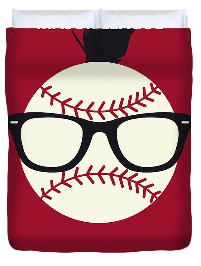 Sports Duvet Cover featuring the digital art No541 My Major League minimal movie poster by Chungkong Art