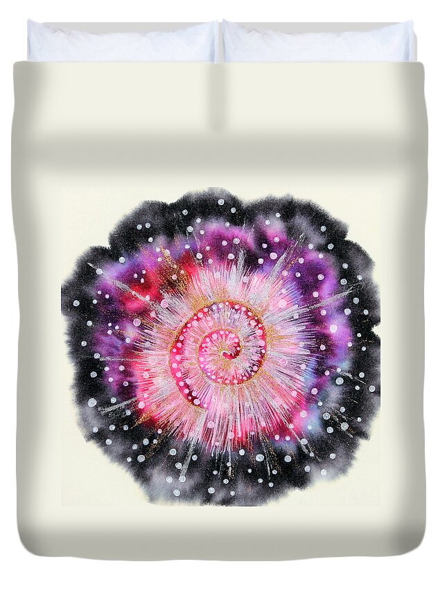 Space Cosmos Universe Galaxy Nebula Planets Comets Asteroids Ufos Shooting Stars Spirals Swirls Meteors Duvet Cover featuring the photograph No.6 by Daniel Icaza