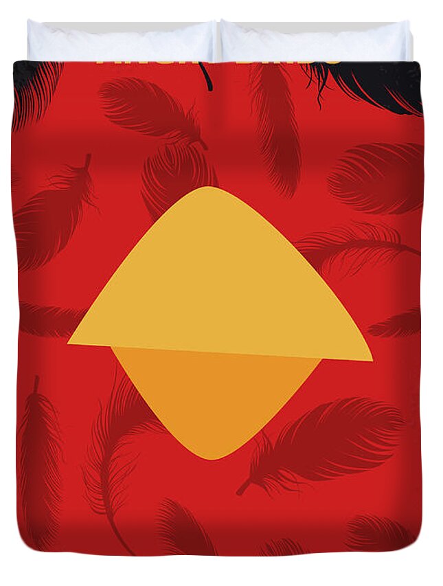 Angry Birds Movie Duvet Cover featuring the digital art No658 My Angry Birds Movie minimal movie poster by Chungkong Art