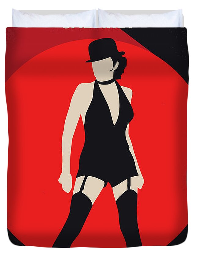 Cabaret Duvet Cover featuring the digital art No742 My Cabaret minimal movie poster by Chungkong Art