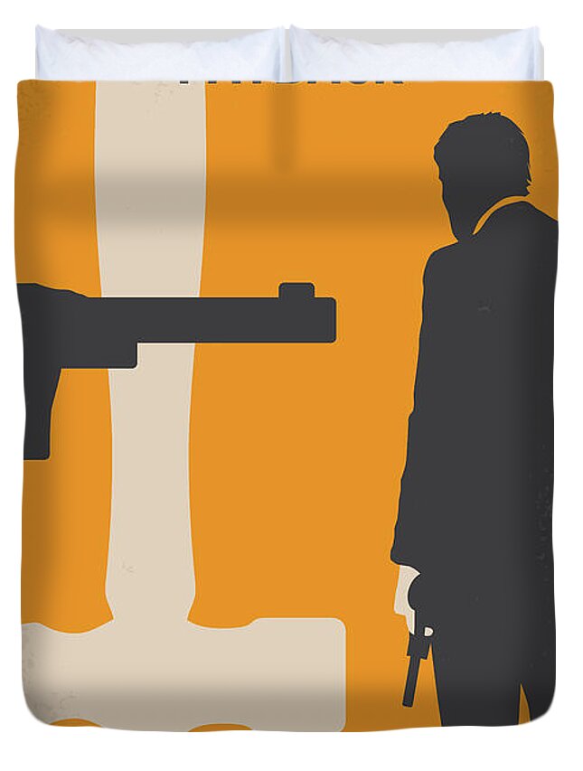 Payback Duvet Cover featuring the digital art No854 My Payback minimal movie poster by Chungkong Art