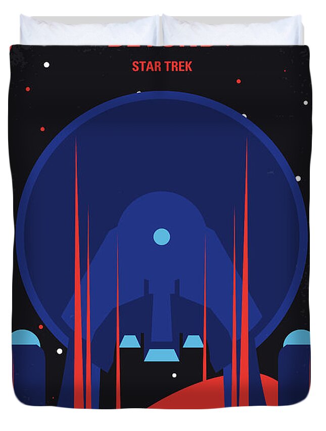 Star Duvet Cover featuring the digital art No932 My ST Beyond minimal movie poster by Chungkong Art