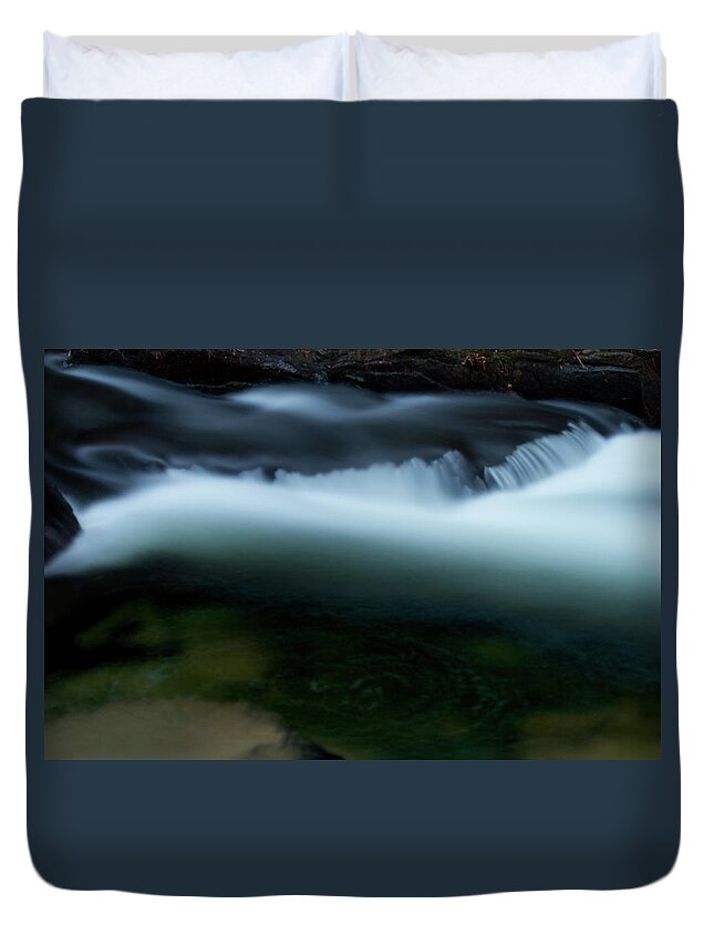 Creek Duvet Cover featuring the photograph Noontootla Flow and Swirl by Paul Rebmann