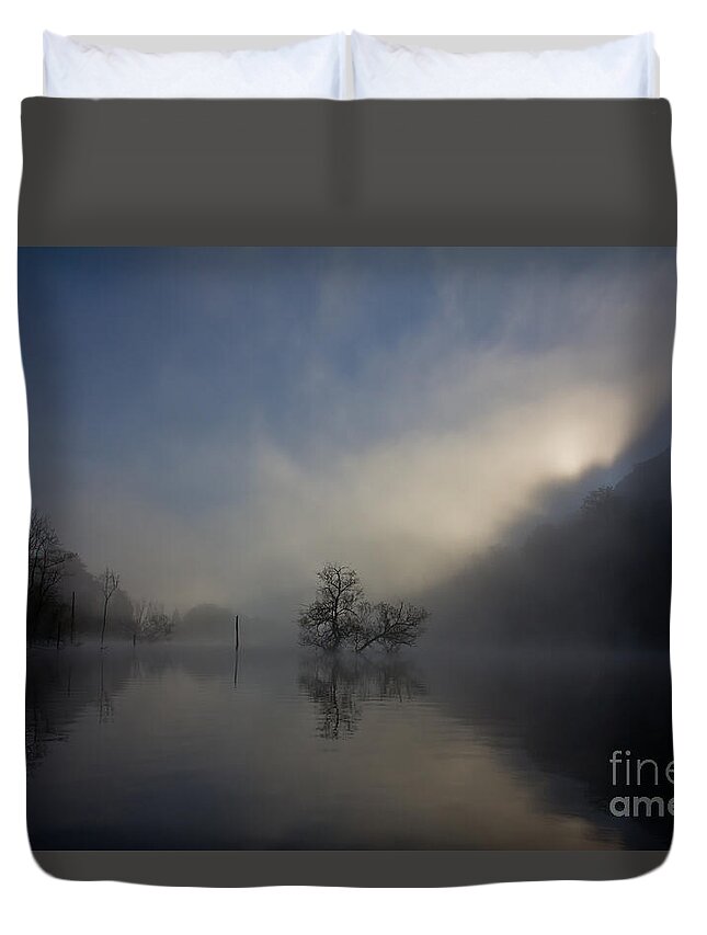 Norris Duvet Cover featuring the photograph Norris Lake April 2015 by Douglas Stucky
