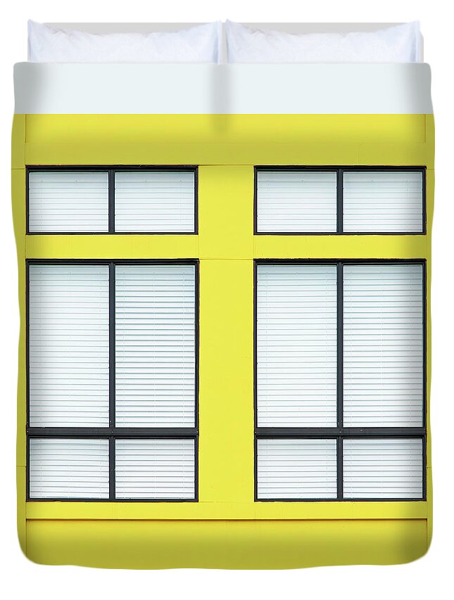 Urban Duvet Cover featuring the photograph Square - North Carolina Windows by Stuart Allen