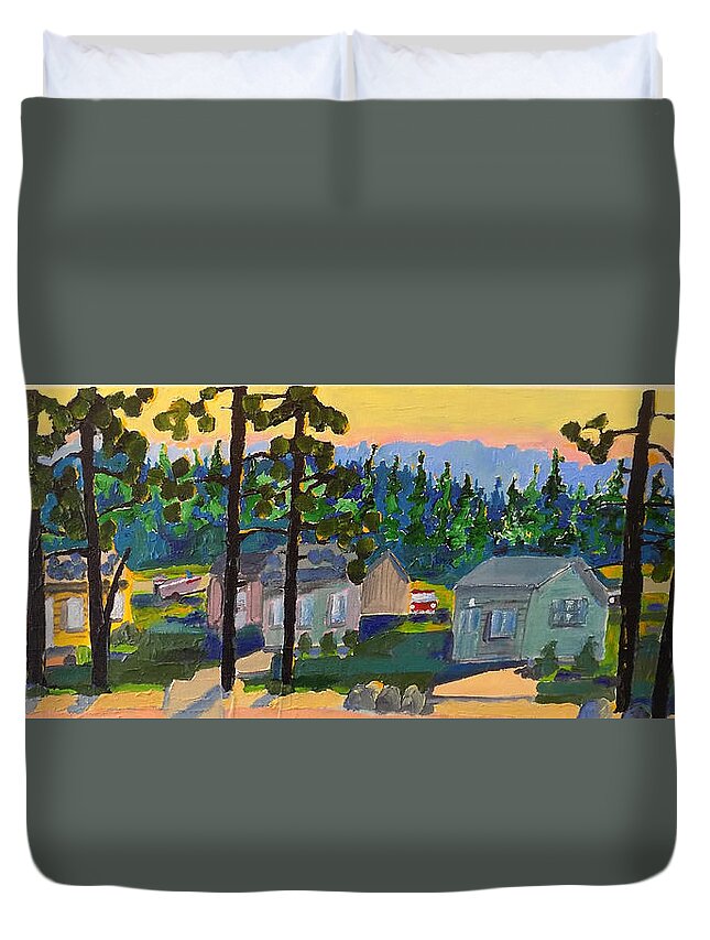 North Shore Duvet Cover featuring the painting North Shore by Rodger Ellingson
