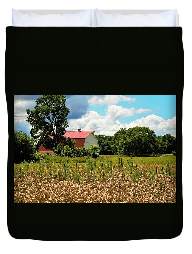 Barn Duvet Cover featuring the photograph 0031 - Northern Barn by Sheryl L Sutter