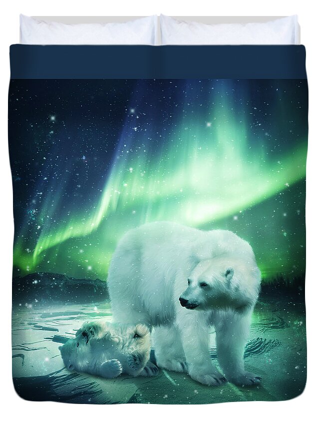 Northern Lights Duvet Cover For Sale By Jessica Allain