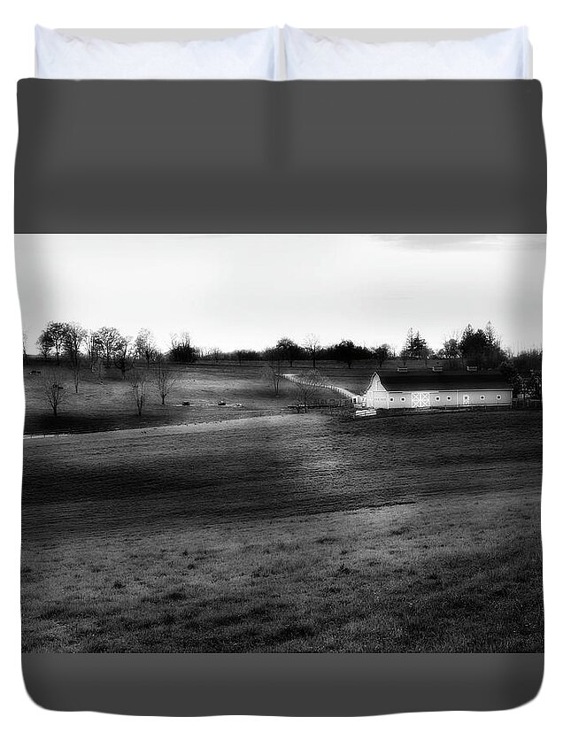 Black And White Farms Duvet Cover featuring the photograph Northfield 2016 by Bill Wakeley