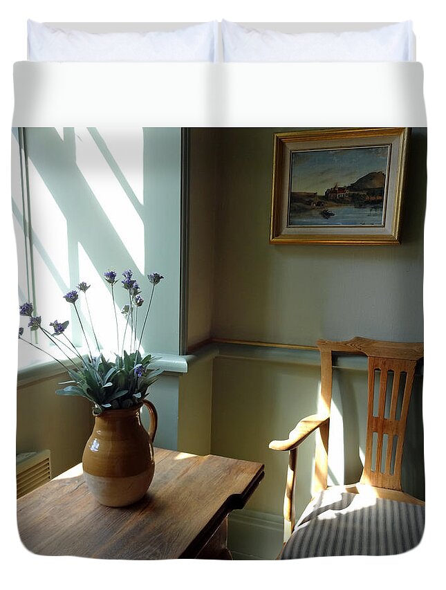Window Duvet Cover featuring the photograph Norwegian Interior #2 by Susan Lafleur
