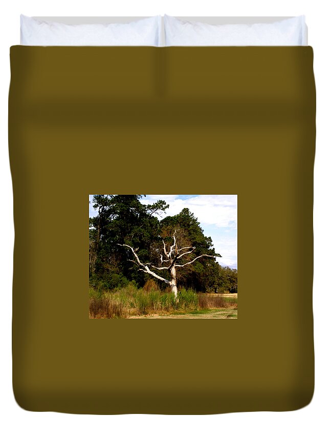 Landscape Duvet Cover featuring the photograph Not Dead Yet by Jean Wolfrum