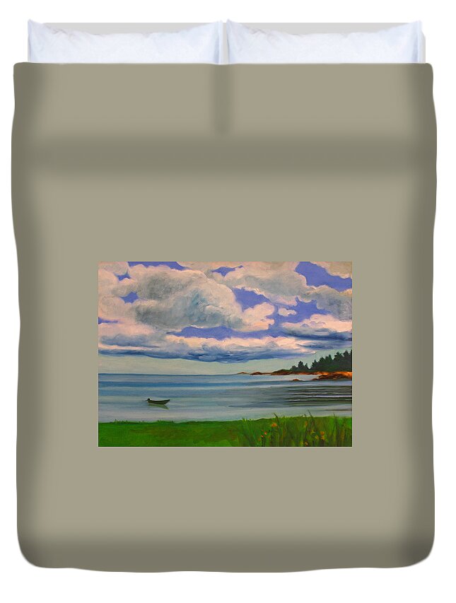  Duvet Cover featuring the painting Not my work and not for Sale by Juergen Roth