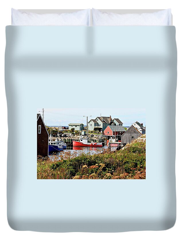 Fishing Duvet Cover featuring the photograph Nova Scotia Fishing Community by Jerry Battle