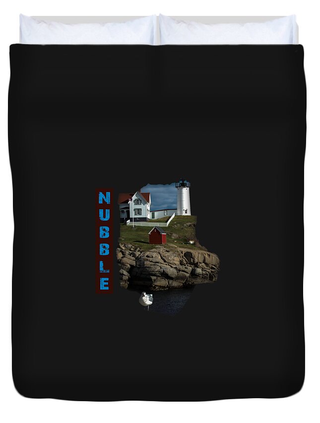 Nubble Duvet Cover featuring the photograph Nubble T-Shirt by Mim White