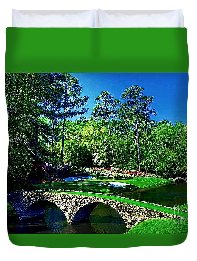 Golf Duvet Cover featuring the digital art Number 12 by Michael Graham