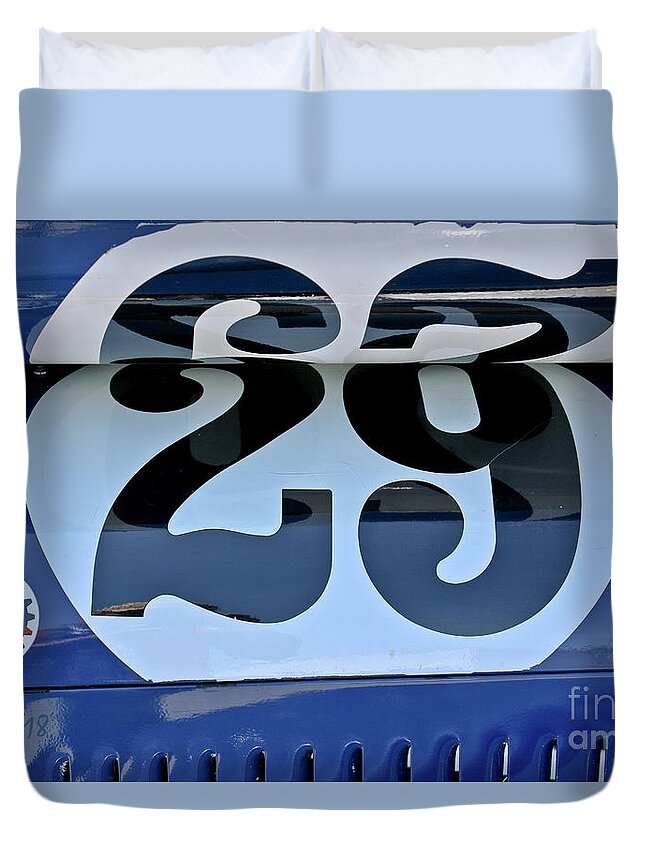 Race Car Numbers Duvet Cover featuring the photograph Number 29 by Tom Griffithe
