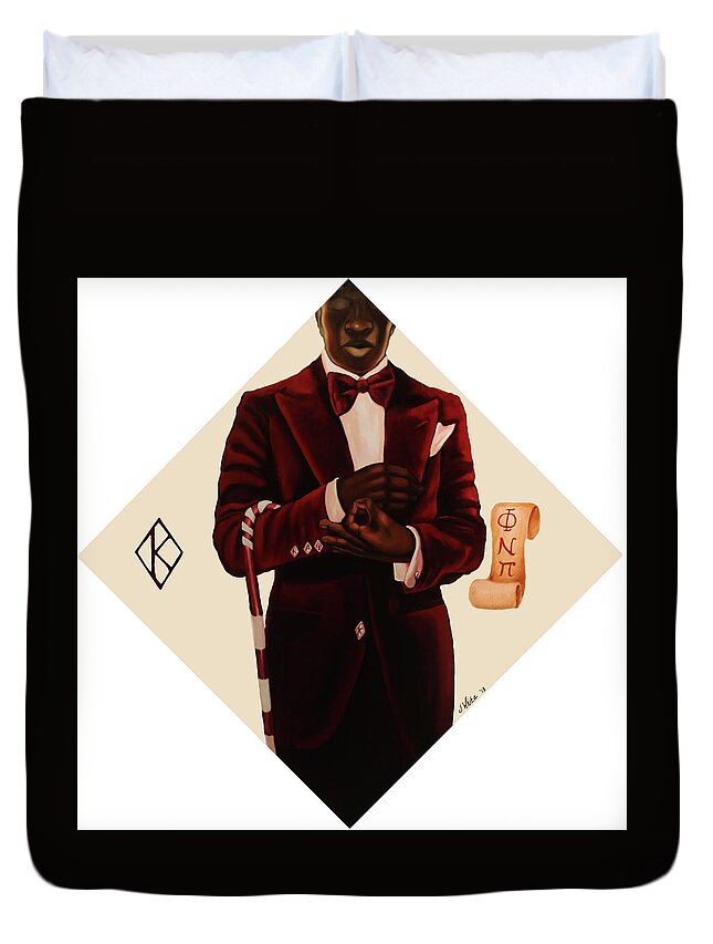 Nupe Duvet Cover featuring the painting Nupe by Jerome White