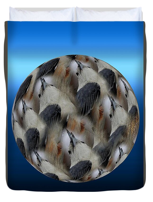 Birds Duvet Cover featuring the photograph Nuthatch # 3 by Rick Rauzi