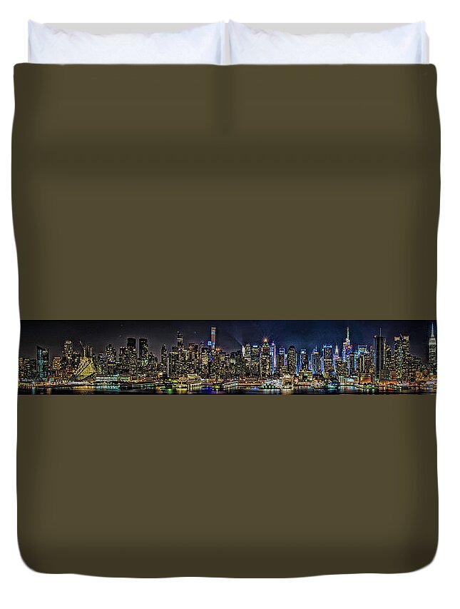 Landscape Duvet Cover featuring the photograph NYC by Theodore Jones