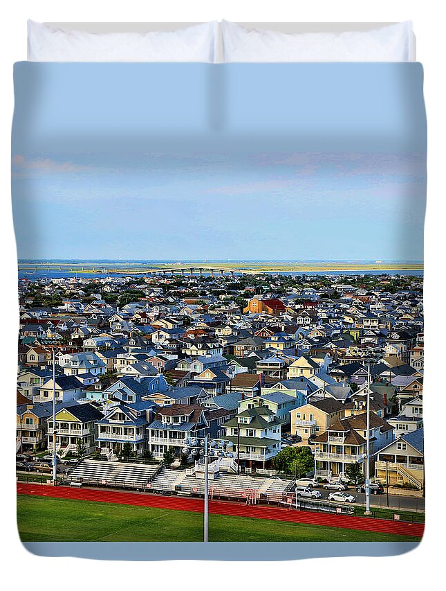 Ocean City Nj Duvet Cover featuring the photograph Ocean City New Jersey by Allen Beatty