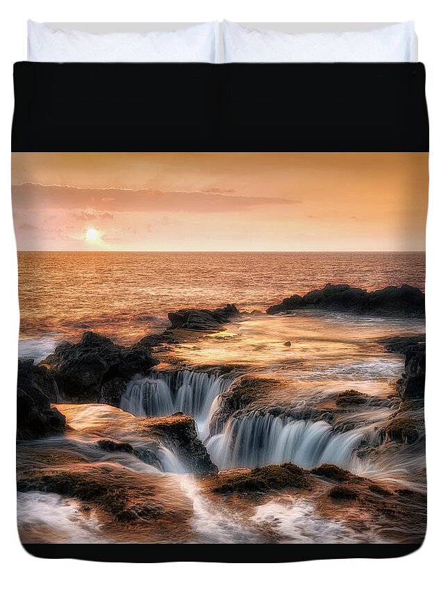 Ocean Duvet Cover featuring the photograph Ocean Escape by Nicki Frates