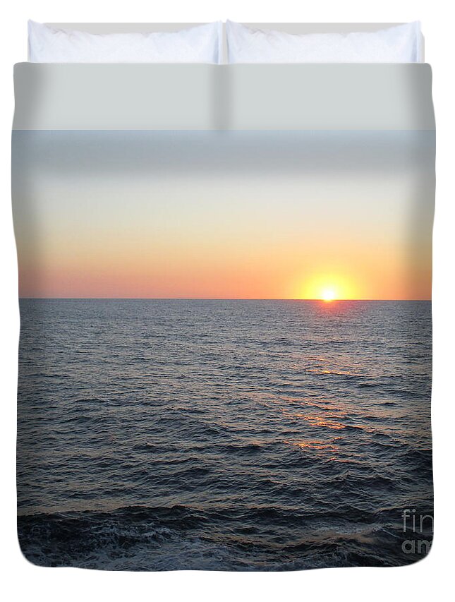 Sunrise Duvet Cover featuring the photograph Ocean Sunrise 6 by Randall Weidner