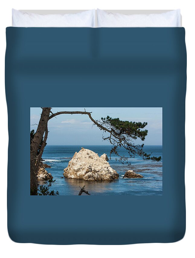 Ocean Duvet Cover featuring the photograph Ocean view by Jason Hughes