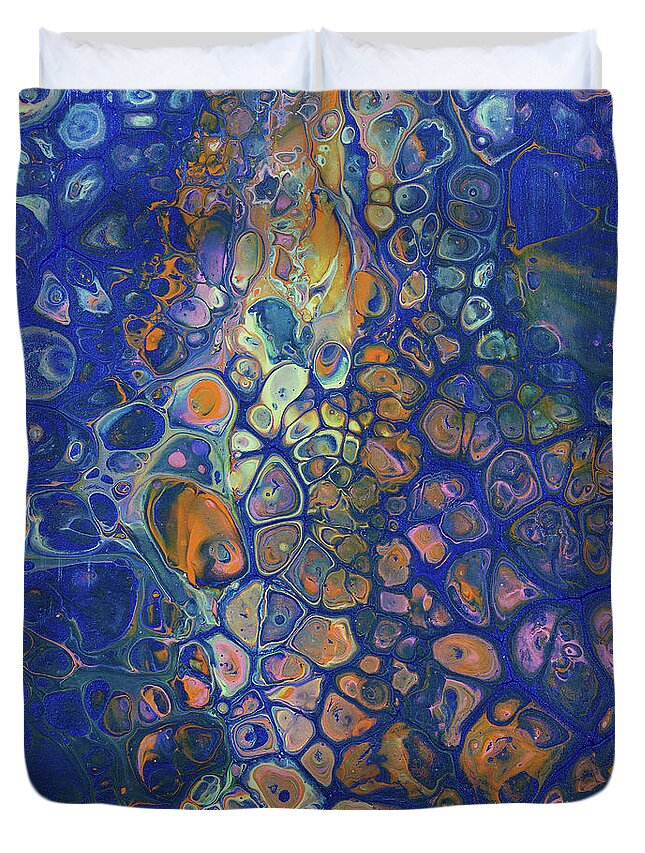 Fluid Duvet Cover featuring the painting Octopus Abstraction by Jennifer Walsh