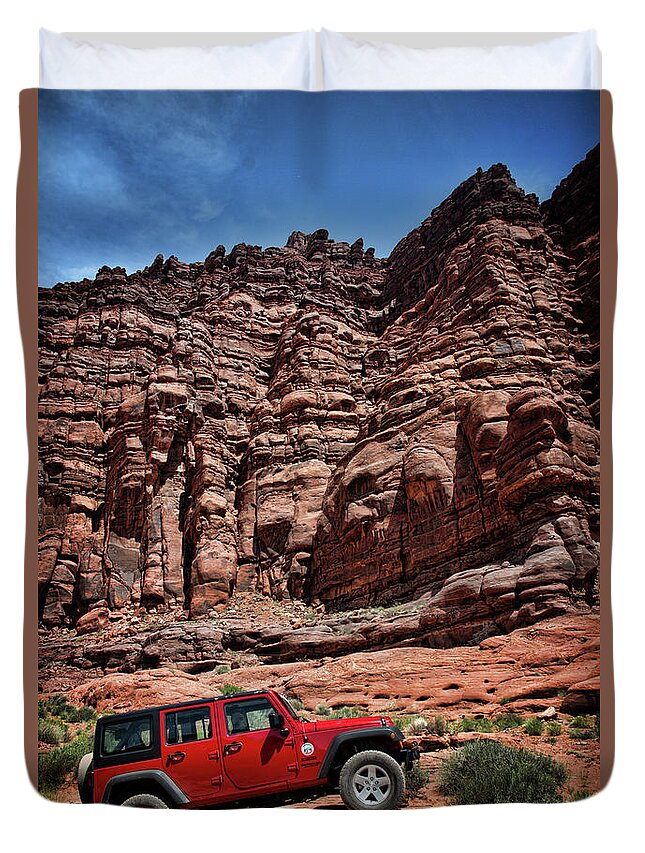 Canyonlands National Park Duvet Cover featuring the photograph Off Road Adventure by Norma Warden